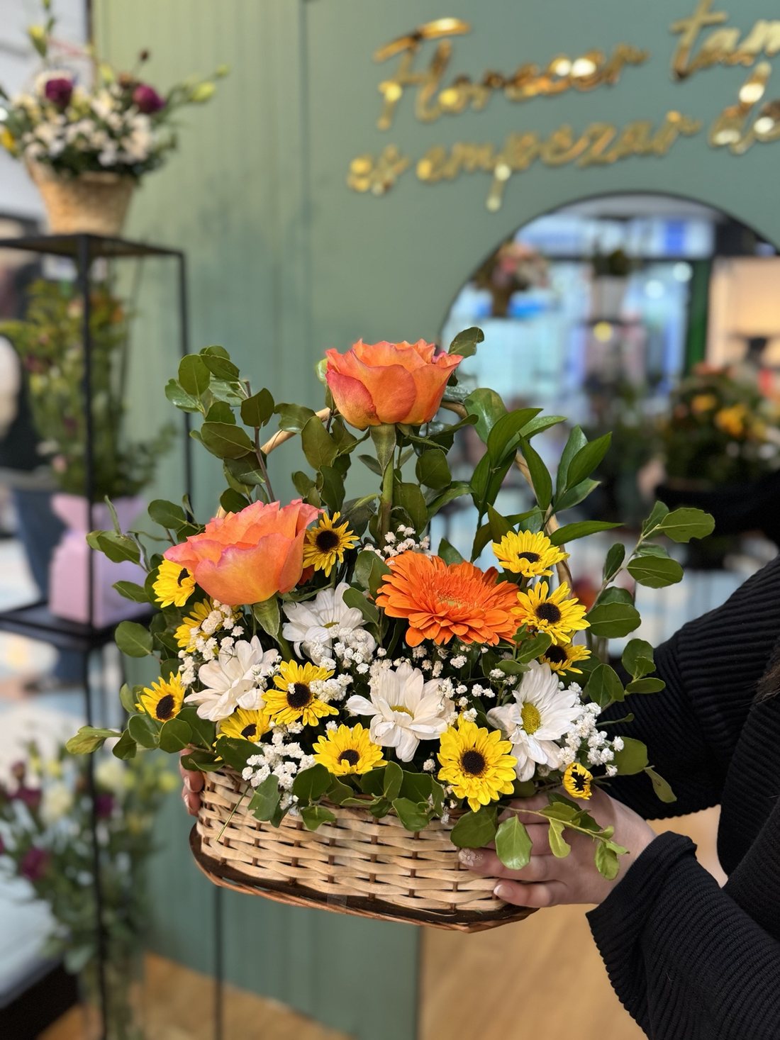 Canasto de flores NuZu